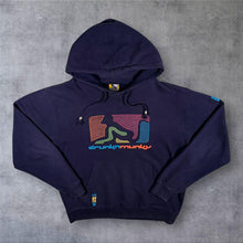 Load image into Gallery viewer, Vintage Y2K DrunknMunky Hoodie XL Navy Multicolour Logo 00s Skate Streetwear
