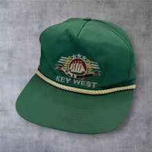 Load image into Gallery viewer, Vintage Key West Nautical Rope Cap Green Sailing Ship Embroidered Strapback
