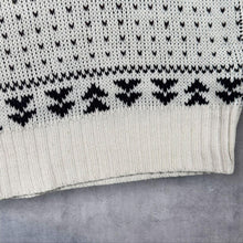 Load image into Gallery viewer, Vintage Stanford Fair Isle Jumper M Nordic V Neck Made in England 80s 90s

