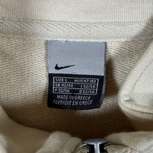 Load image into Gallery viewer, Vintage Y2K Nike Mini Swoosh Full Zip Sweatshirt Cream Made in Greece L XL
