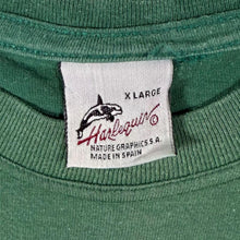 Load image into Gallery viewer, Vintage 90's Harlequin Jaguar Cat Animal Wildlife Graphic Faded Green T-Shirt
