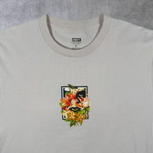 Load image into Gallery viewer, Obey Floral Skater Logo Graphic Cream Cotton Short Sleeve T-Shirt
