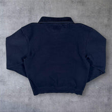 Load image into Gallery viewer, Vintage Jansport "Michigan Wolverines" College Faded Navy Blue 1/4 Zip Sweatshirt
