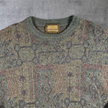 Load image into Gallery viewer, Vintage Il Granchio Italian Geometric Knit Jumper Green 80s 90s Made in Italy
