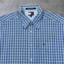 Load image into Gallery viewer, Vintage Tommy Hilfiger Classic Embroidered Mini Logo Check Long Sleeve Cotton Shirt
