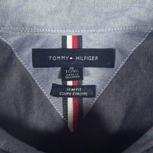 Load image into Gallery viewer, Tommy Hilfiger Mens Oxford Shirt XL Cotton Grey Slim Fit Button Down
