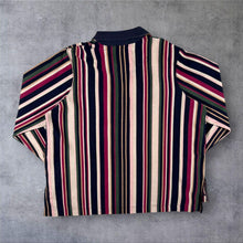 Load image into Gallery viewer, Joules Rugby Polo Shirt Women's UK 22 Multicolour Stripe Long Sleeve Oversized Cotton
