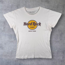 Load image into Gallery viewer, Hard Rock Cafe New York NYC T Shirt Women's Large White Classic Logo Cotton Souvenir
