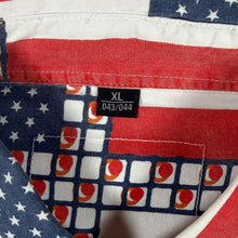 Load image into Gallery viewer, Vintage United States USA Flag Pattern Cowboy Western Short Sleeve Popper Shirt
