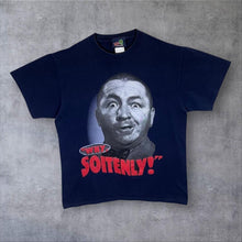 Load image into Gallery viewer, Vintage The Three Stooges (2004) "Why, Soitenly" Novelty Graphic Navy Blue T-Shirt

