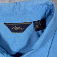 Load image into Gallery viewer, Vintage Roper Cowboy Western Rodeo Blue Cotton Short Sleeve Shirt
