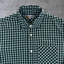 Load image into Gallery viewer, Vintage Carhartt Rugged Outdoor Wear Shirt Small Green Plaid Check Workwear
