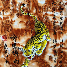 Load image into Gallery viewer, Vintage Goth Y2K Tiger Patterned Graphic Orange Viscose Blend Short Sleeve Shirt
