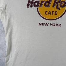 Load image into Gallery viewer, Hard Rock Cafe New York NYC T Shirt Women's Large White Classic Logo Cotton Souvenir
