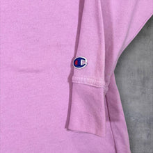 Load image into Gallery viewer, Champion Classic Embroidered Mini Logo Purple Tie Dye Crewneck Sweatshirt
