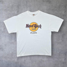 Load image into Gallery viewer, Vintage Hard Rock Cafe "Atlanta" Classic Souvenir Logo Spellout Graphic White T-Shirt
