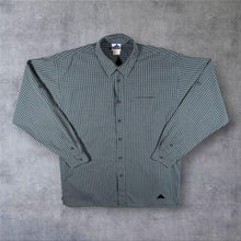 Load image into Gallery viewer, Vintage Adidas Khaki Navy White Check Heavy Cotton Long Sleeve Shirt
