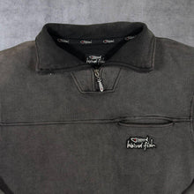 Load image into Gallery viewer, Early 00's Weird Fish Embroidered Mini Logo Faded Dark Grey 1/4 Zip Sweatshirt
