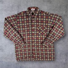 Load image into Gallery viewer, Vintage 80s Friendship Flannel Shirt 39 M 100% Cotton Plaid Chinese Workwear
