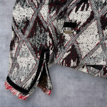 Load image into Gallery viewer, Maison Scotch Star de la Saison Jacquard Tapestry Cropped Blazer Jacket Size 3 UK 8 10
