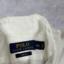 Load image into Gallery viewer, Polo Ralph Lauren "Slim Fit" Classic White Long Sleeve Cotton Dress Shirt
