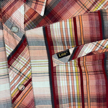 Load image into Gallery viewer, Lee XXL XL Western Shirt Mens Plaid Pearl Snap Cowboy Short Sleeve Rodeo
