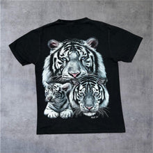 Load image into Gallery viewer, Early 00's Wild Siberian White Tiger Animal Nature Wildlife Graphic T-Shirt
