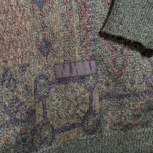 Load image into Gallery viewer, Vintage Il Granchio Italian Geometric Knit Jumper Green 80s 90s Made in Italy

