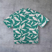 Load image into Gallery viewer, Vintage Dornbusch Hawaiian Palm Leaf Pattern Green White Short Sleeve Shirt
