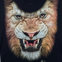 Load image into Gallery viewer, Early 00's Caballo Lion Animal Wildlife Graphic Black Cotton T-Shirt
