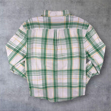 Load image into Gallery viewer, Levi's White Green Yellow Check Cotton Long Sleeve Button-Down Shirt
