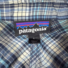 Load image into Gallery viewer, Patagonia Bandito Shirt Mens L Blue Plaid Western Snap STY54025 SP18
