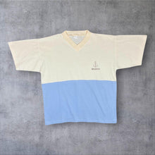 Load image into Gallery viewer, Vintage 90's Madeira Portugal Embroidered Souvenir Colour Block V-Neck T-Shirt
