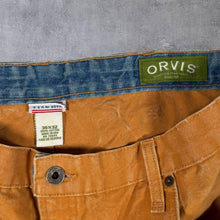 Load image into Gallery viewer, Vintage Orvis Made In USA Tan Workwear Straight Leg Regular Fit Cotton Jeans
