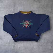 Load image into Gallery viewer, Vintage Northwest Territory "National Wildlife Preserve" Embroidered Blue Sweatshirt
