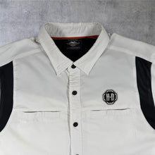 Load image into Gallery viewer, Harley Davidson H-D Performance Shirt White Black Vented Mechanic Biker
