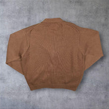 Load image into Gallery viewer, Vintage L. L. Bean Classic Brown Heavy Cotton Button Knit Cardigan Sweater

