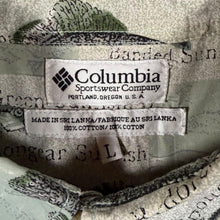 Load image into Gallery viewer, Vintage Columbia Fish Print Shirt Mens L 90s Bass Sunfish Fishing 100% Cotton
