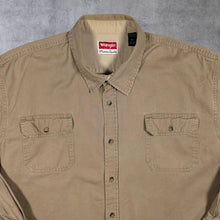Load image into Gallery viewer, Vintage Wrangler Classic Brown Cotton Double Pocket Long Sleeve Shirt
