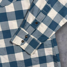 Load image into Gallery viewer, American Eagle Mens XL Western Shirt Blue Check Pearl Snap Vintage Fit Cowboy AE
