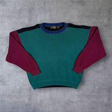 Load image into Gallery viewer, Vintage 90s Eddie Bauer Colour Block Knit Jumper Mens XL Cotton Retro
