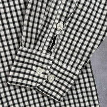 Load image into Gallery viewer, Wrangler Western Black Grey White Plaid Check Long Sleeve Cotton Shirt
