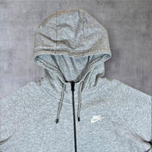 Load image into Gallery viewer, Nike Classic Basic Embroidered Mini Logo Grey Zip Hoodie
