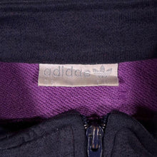 Load image into Gallery viewer, Vintage Adidas Trefoil 1/4 Zip Sweatshirt 90s Purple Navy D7 F186 Pullover

