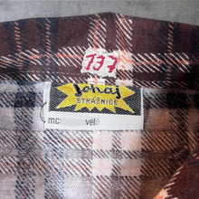 Load image into Gallery viewer, Vintage Johaj Brown Black White Plaid Check Long Sleeve Flannel Shirt
