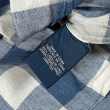 Load image into Gallery viewer, Vintage Ralph Lauren Classic Blue White Check Long Sleeve Linen Shirt
