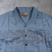 Load image into Gallery viewer, Vintage Quiksilver Hawaiian Boardriding Shirt XXL Blue Hibiscus 90s Surf Aloha
