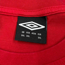 Load image into Gallery viewer, Umbro England Football Embroidered Mini Logo Tape Sleeve Short Sleeve T-Shirt
