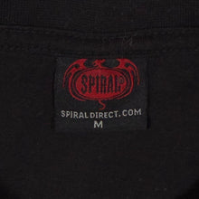 Load image into Gallery viewer, Early 00's Spiral Goth Fantasy Skull Rose Graphic Black T-Shirt
