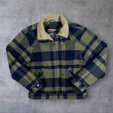 Load image into Gallery viewer, Vintage Y2K O'Neill Jacket Small Sherpa Collar Plaid Check Surf Skate Spellout
